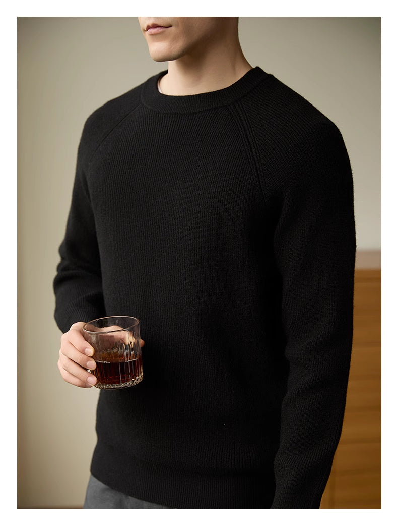 Men’s Long Sleeve Warm Leisure Versatile Solid Color Bottoming Shirt