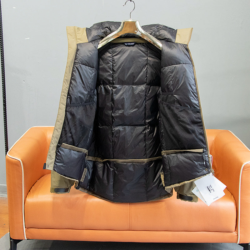 Men’s Outdoor Mountaineering Camping Thermal Technology Waterproof Fabric Down Jacket