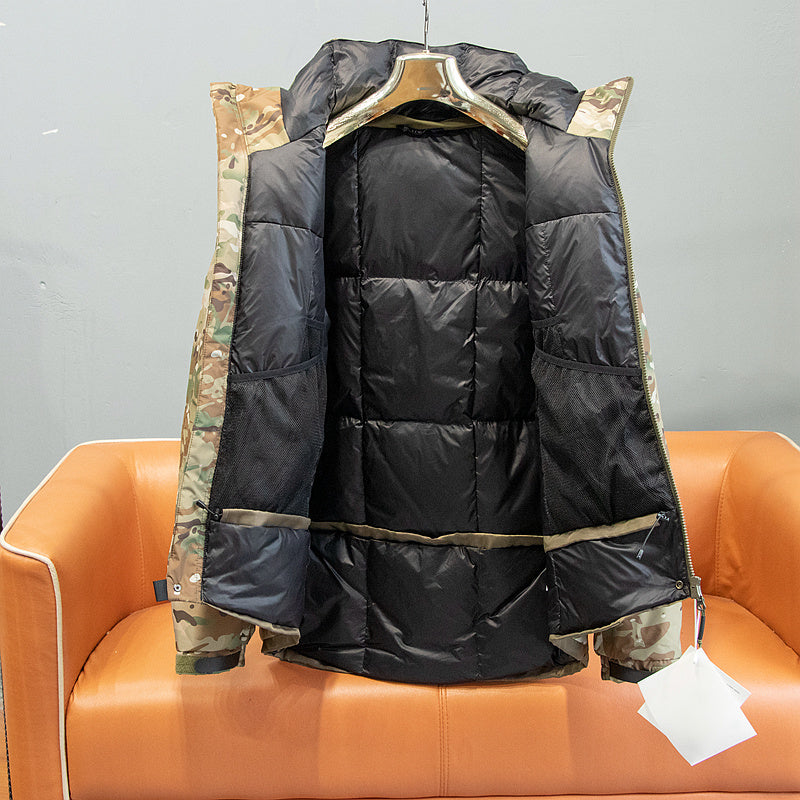 Men’s Outdoor Mountaineering Camping Thermal Technology Waterproof Fabric Down Jacket