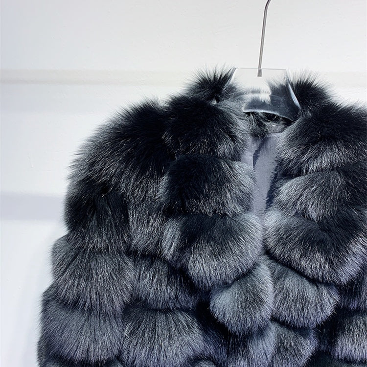 Men’s Real Fur Long Fur Coat Winter