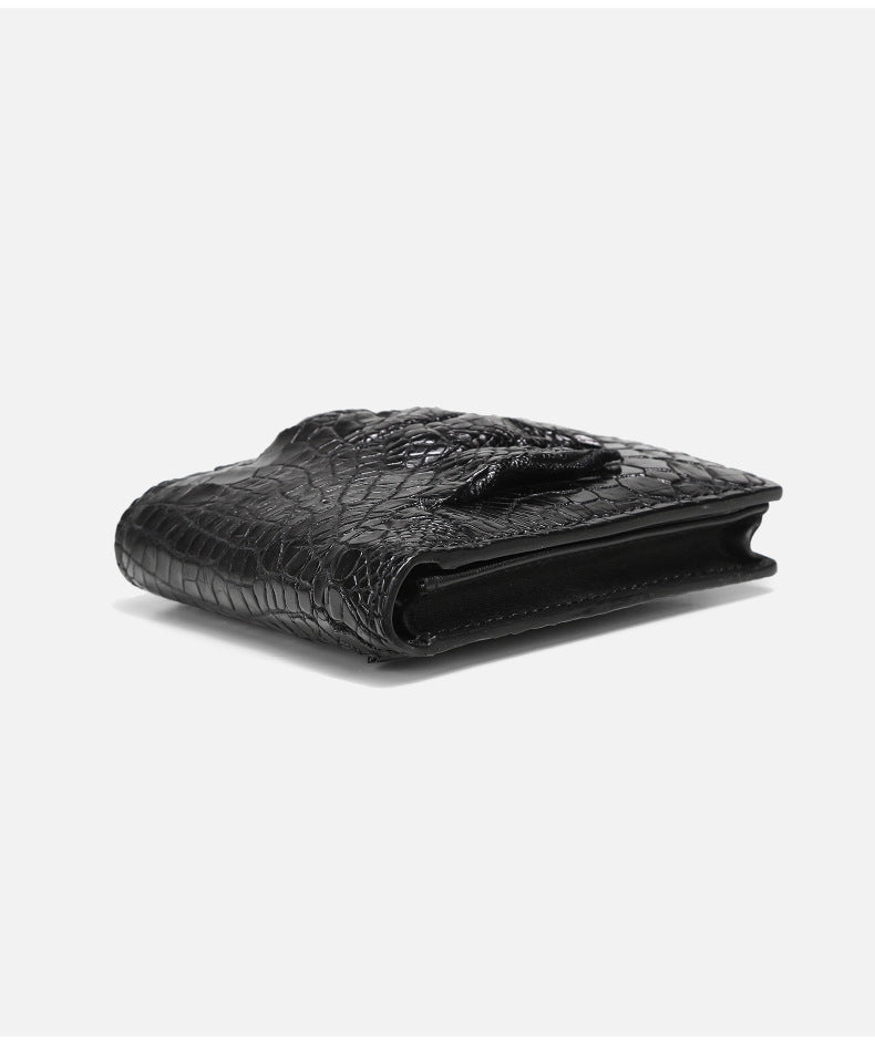 Men’s Real Leather Wallet Short Version - Black