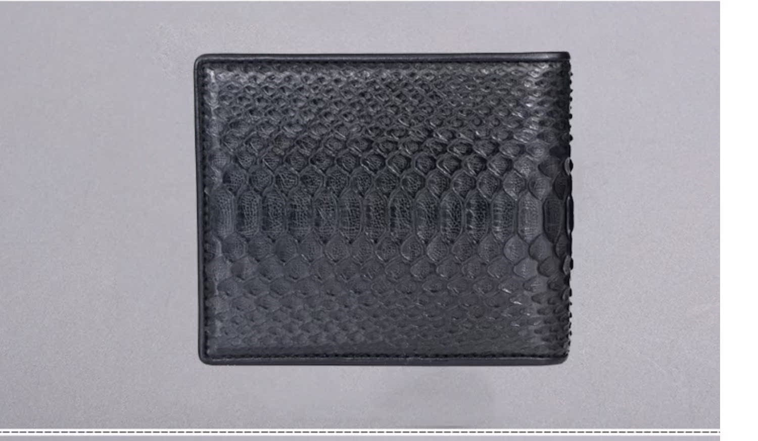 Men’s Short Casual Leather Large Capacity Horizontal Wallet - Horizontal / Black