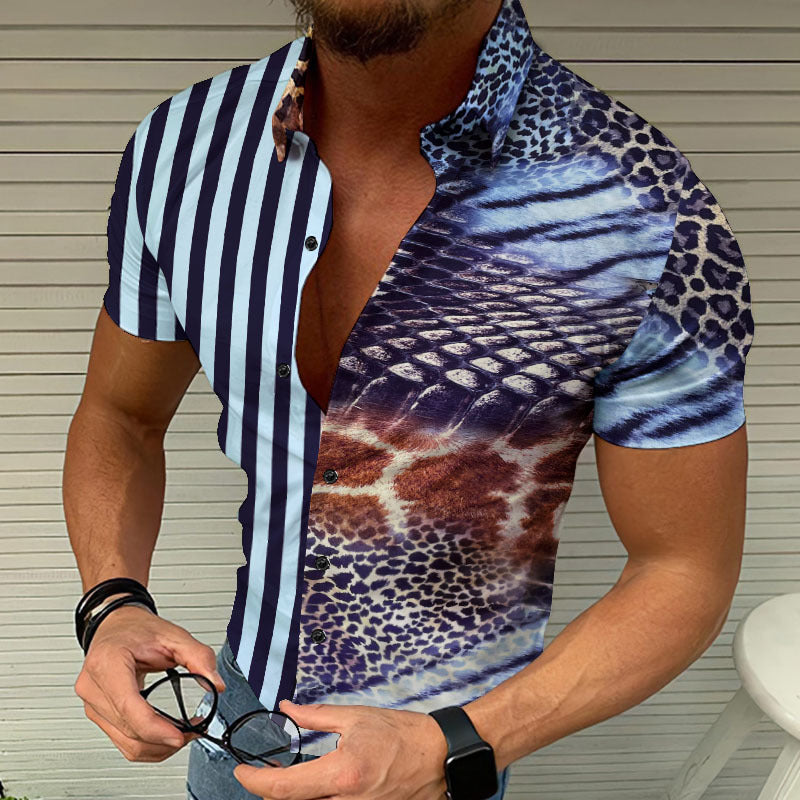 Men’s Summer Beach Print Shirt - WQ1 / S