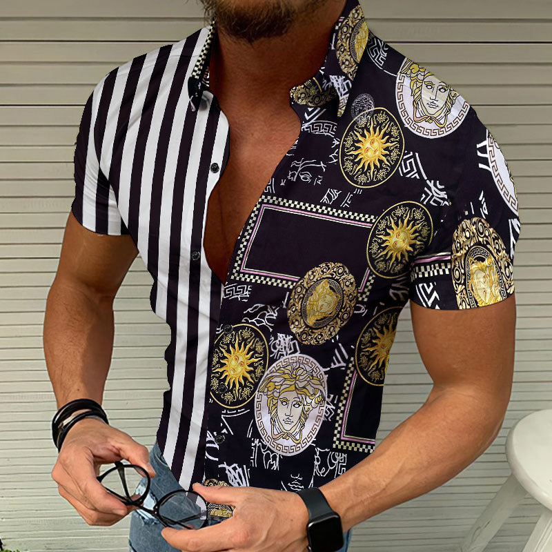 Men’s Summer Beach Print Shirt - WQ2 / S