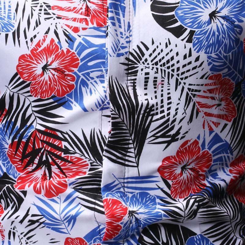 Men’s Summer Beach Short-sleeved Floral Shirt