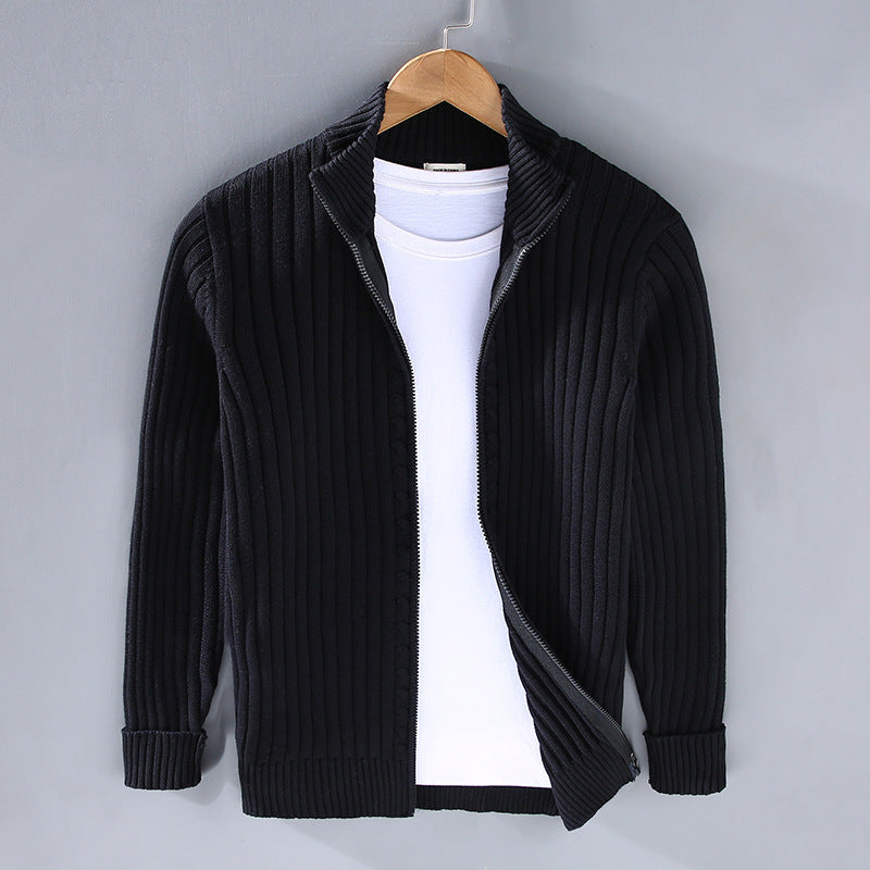 Men’s Sweater New Cardigan - Black / M - 4