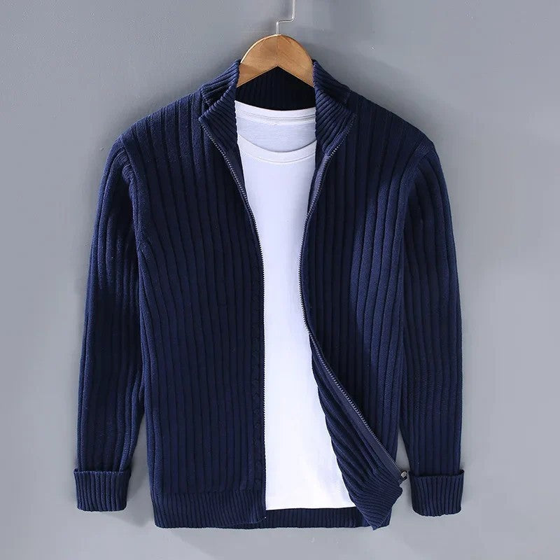 Men’s Sweater New Cardigan - Dark blue / M - 4