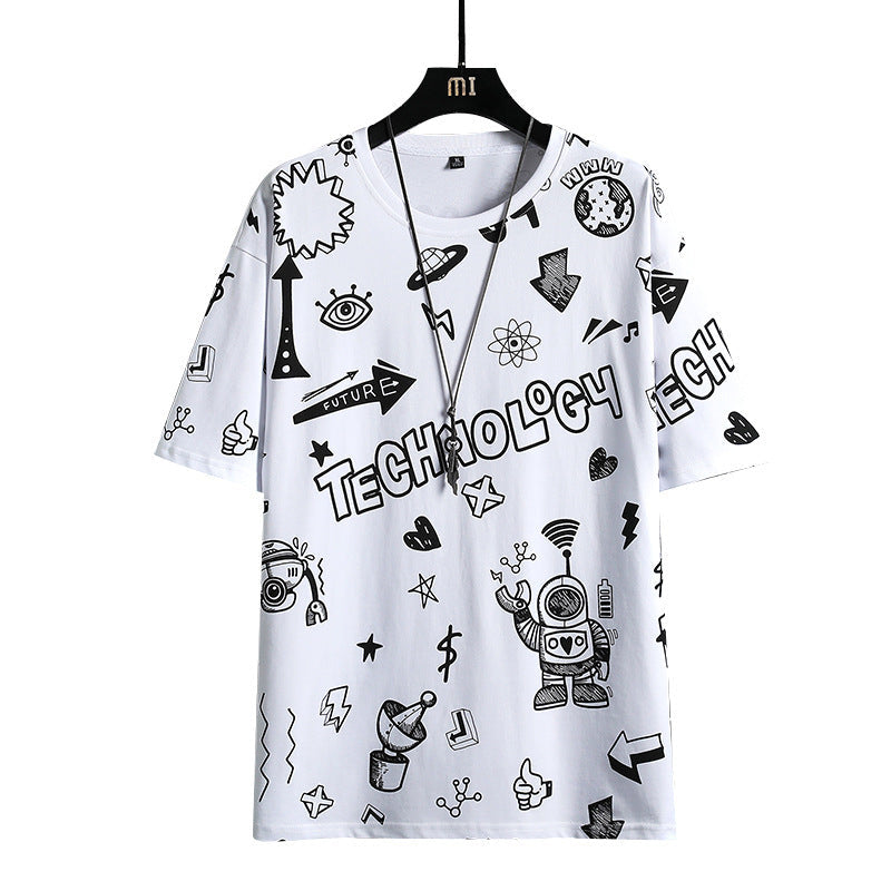 Men’s Teenage Fashion Trendy Short Sleeve T-shirt
