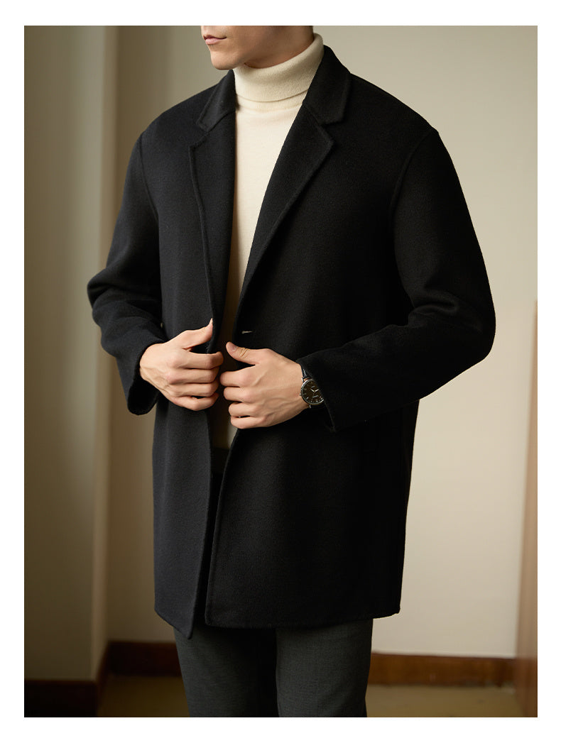 Men’s Thermal Wool Blazer Collar Coat