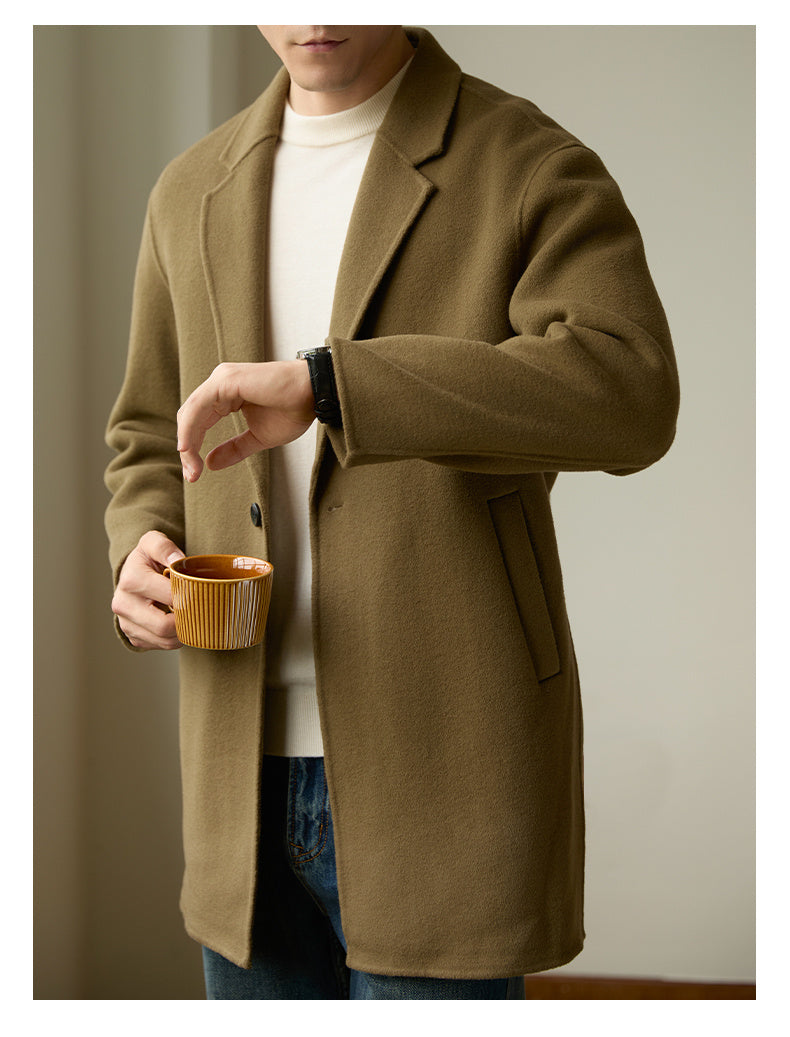 Men’s Thermal Wool Blazer Collar Coat