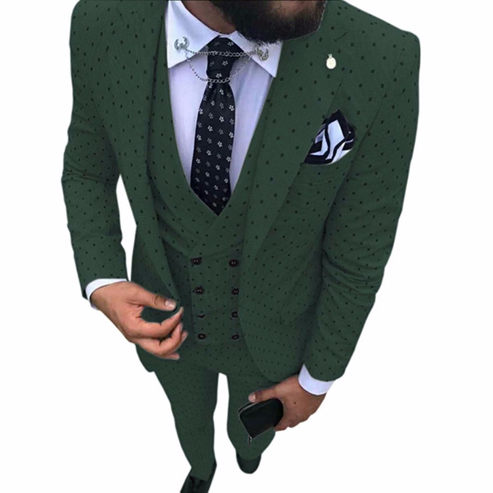 Men’s three-piece suit - Green / XXL