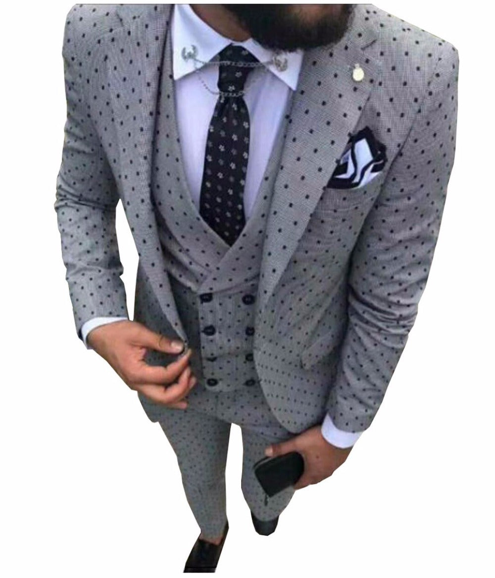 Men’s three-piece suit - Grey / XXL