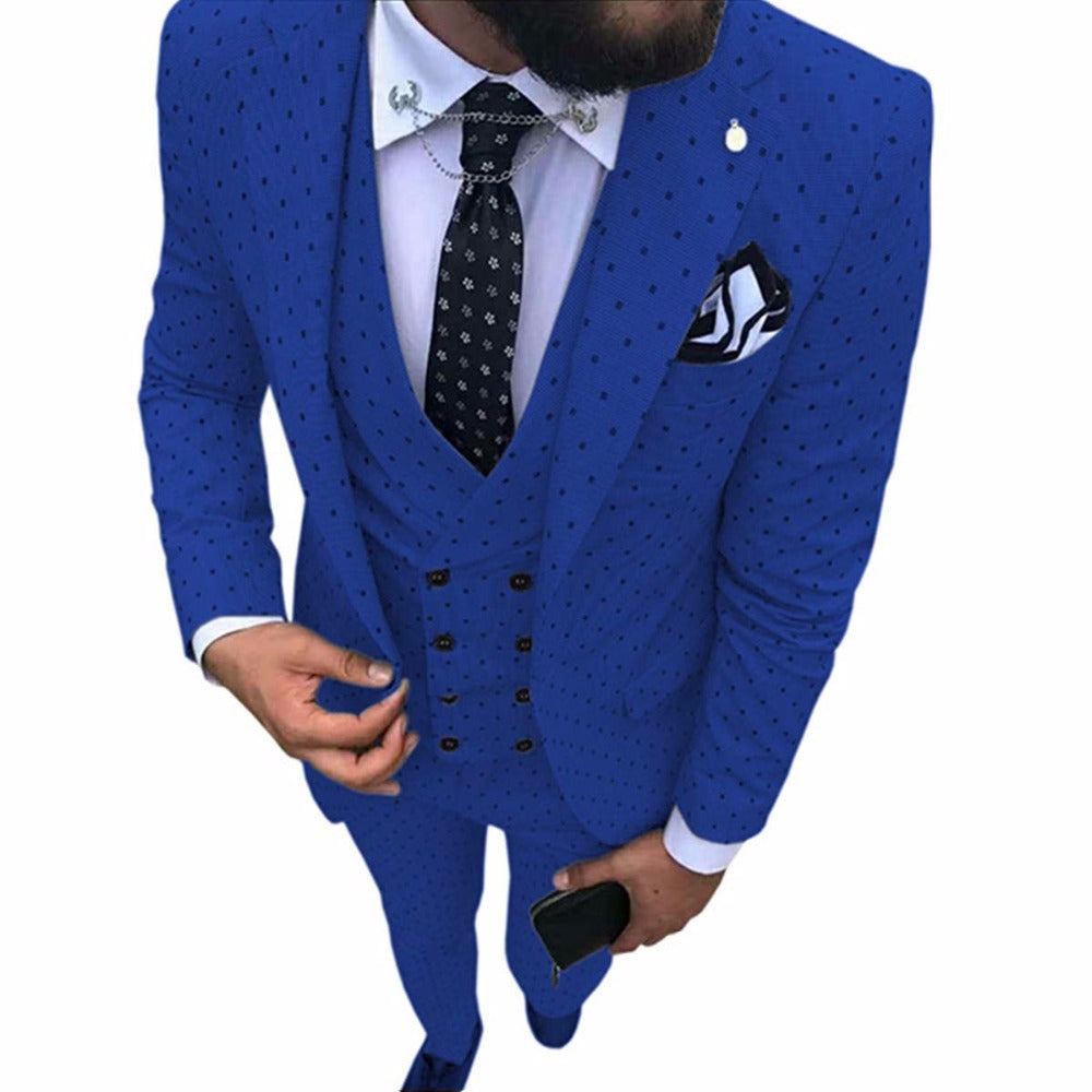 Men’s three-piece suit - Navy Blue / XL