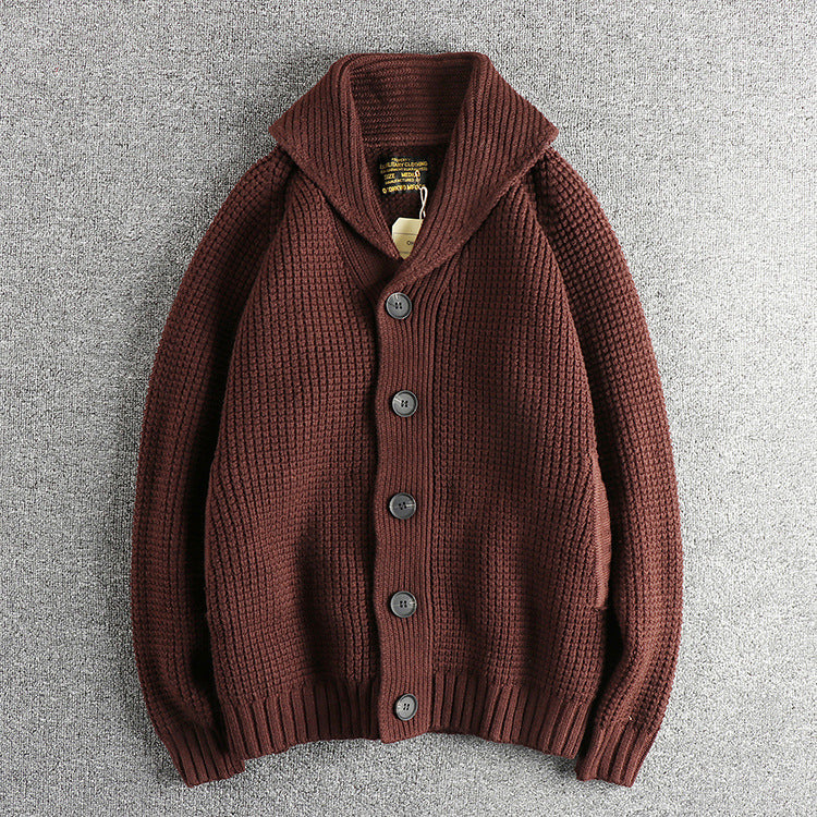 Men’s Vintage Wool Blended Sweater - Brown / S