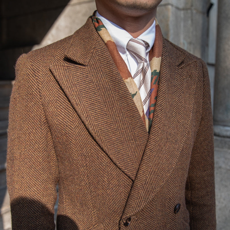 Men’s Vintage Wool Brown Denim Jacket