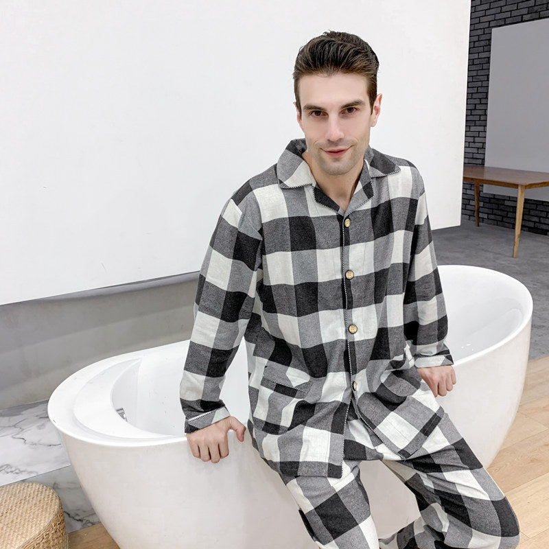 Men’s Warm Cloth Flannel Pajama Suit