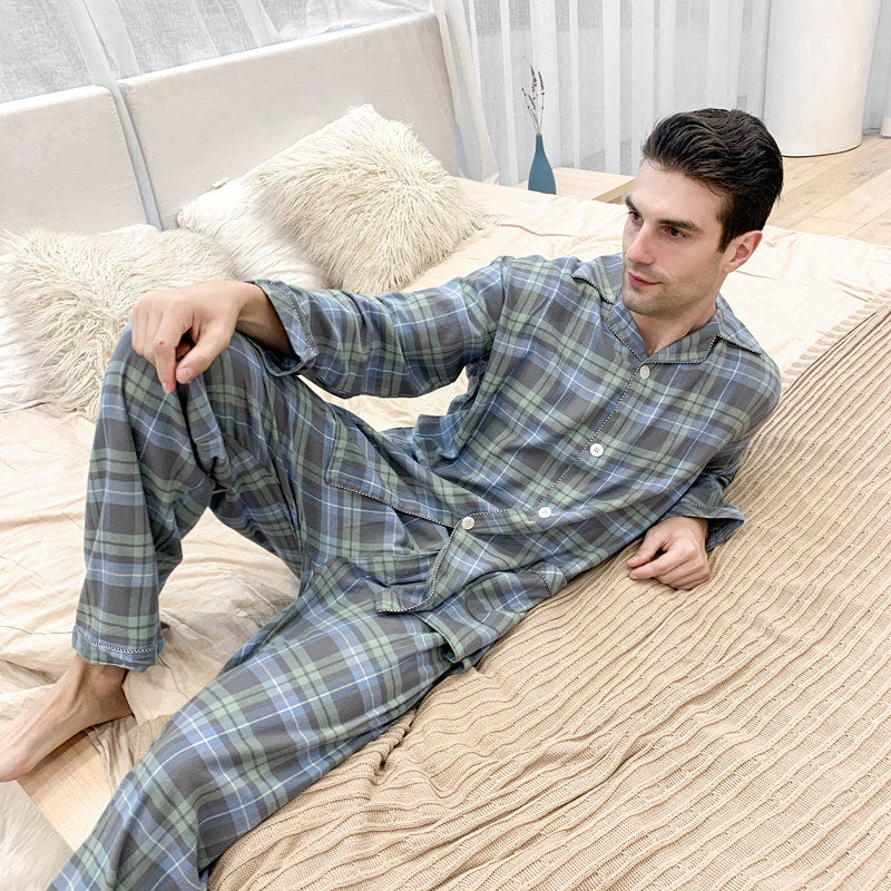 Men’s Warm Cloth Flannel Pajama Suit