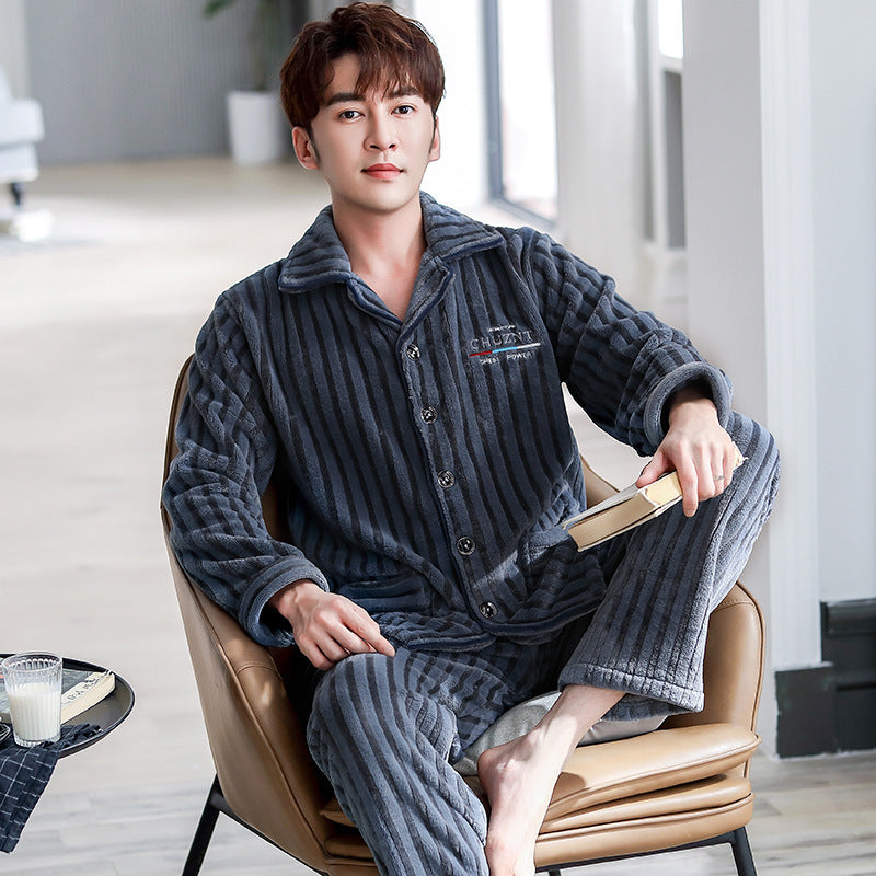 Men’s Winter Flannel Pajamas Suit - YD9281 / L