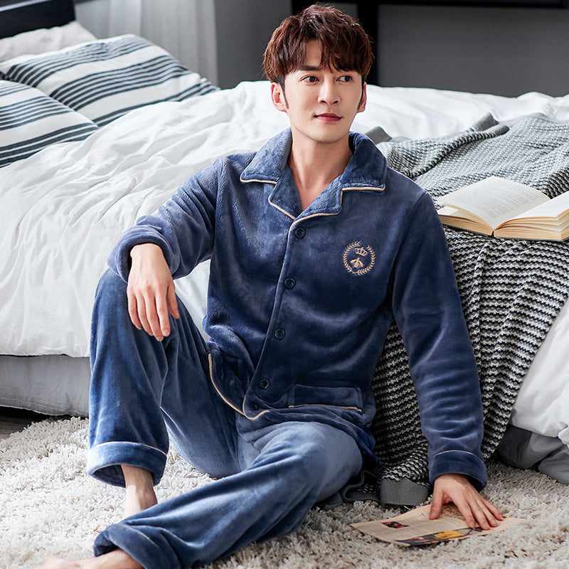 Men’s Winter Flannel Pajamas Suit - YD9283 / L