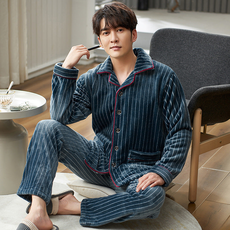 Men’s Winter Flannel Pajamas Suit - YD9295 / L