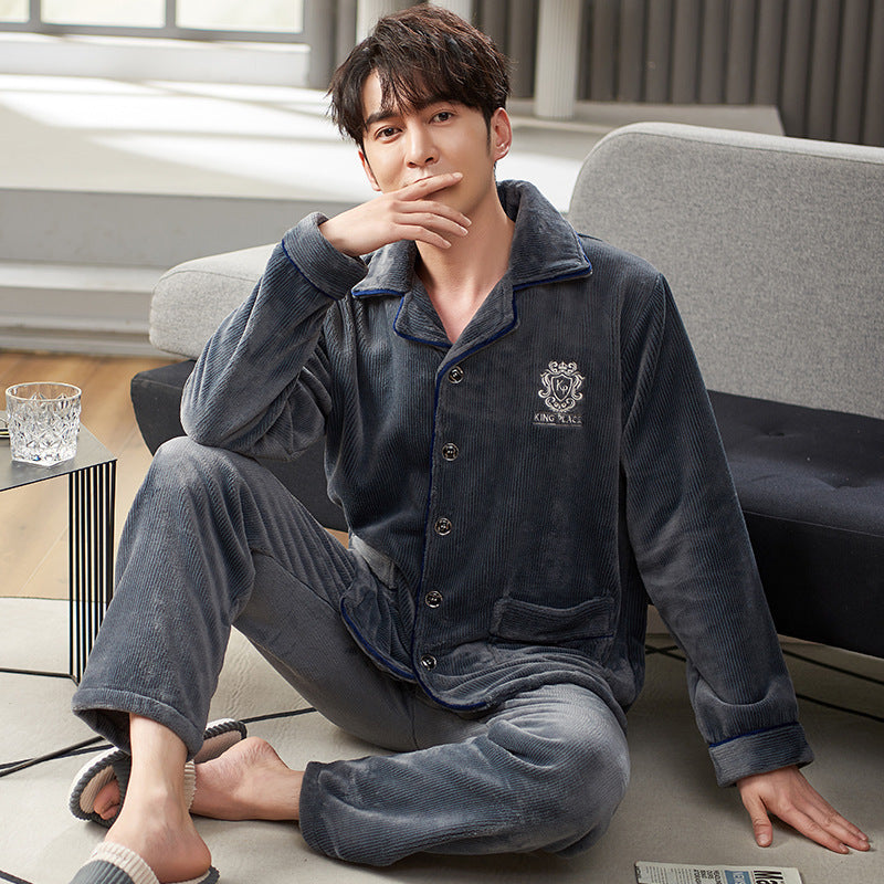 Men’s Winter Flannel Pajamas Suit - YD9298 / L