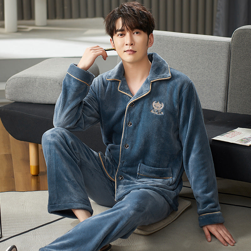 Men’s Winter Flannel Pajamas Suit - YD9299 / L