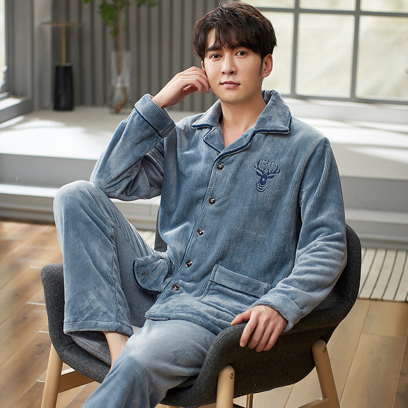 Men’s Winter Flannel Pajamas Suit - YD9300 / L