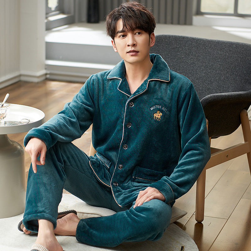 Men’s Winter Flannel Pajamas Suit - YD9301 / L