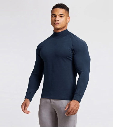 Sports Long-sleeved Men’s Loose And Quick-drying T-shirt Running Basketball - Navy Blue / M