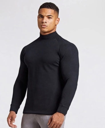 Sports Long-sleeved Men’s Loose And Quick-drying T-shirt Running Basketball - Black / M