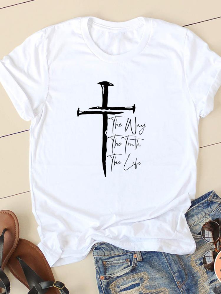Letter Style Cute Sweet Short Sleeve Fashion Women Print - SN35243 / XS
