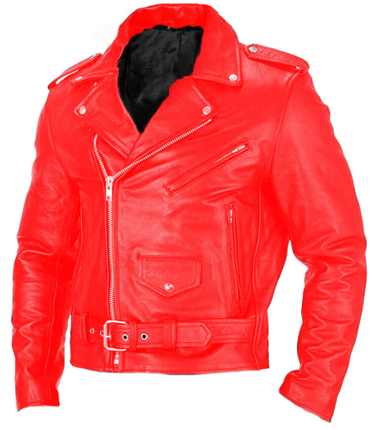 Motorcycle Men’s Leather Clothing Spring And Autumn - Red / 2XL