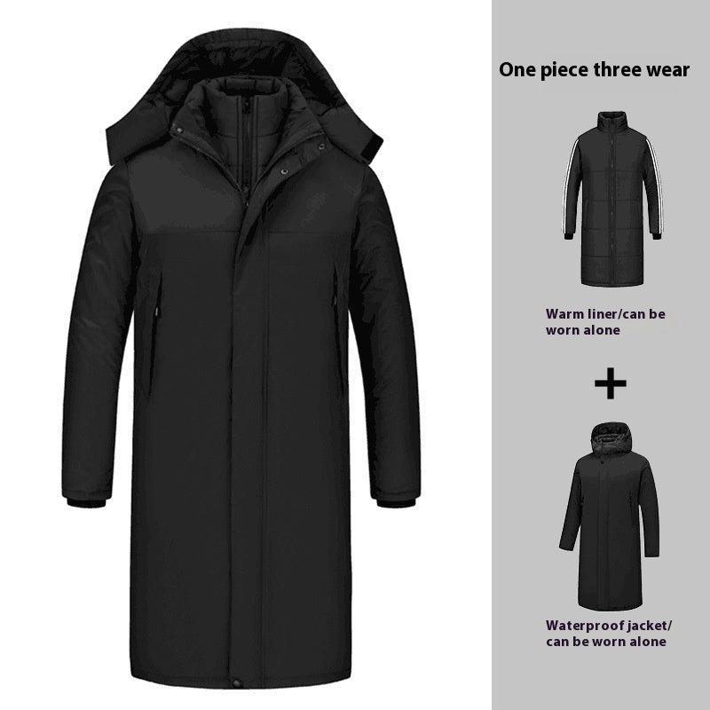 Removable Liner Long National Team Sports Coat - Black NET Version / S