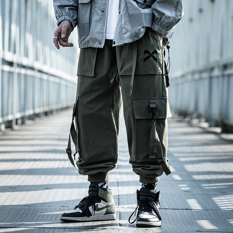 Olive green cargo pants from 11bbsdusk National Tide Overalls collection