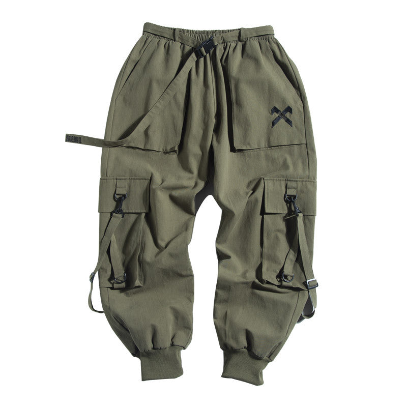 Olive green cargo pants from 11bbsdusk National Tide Overalls collection
