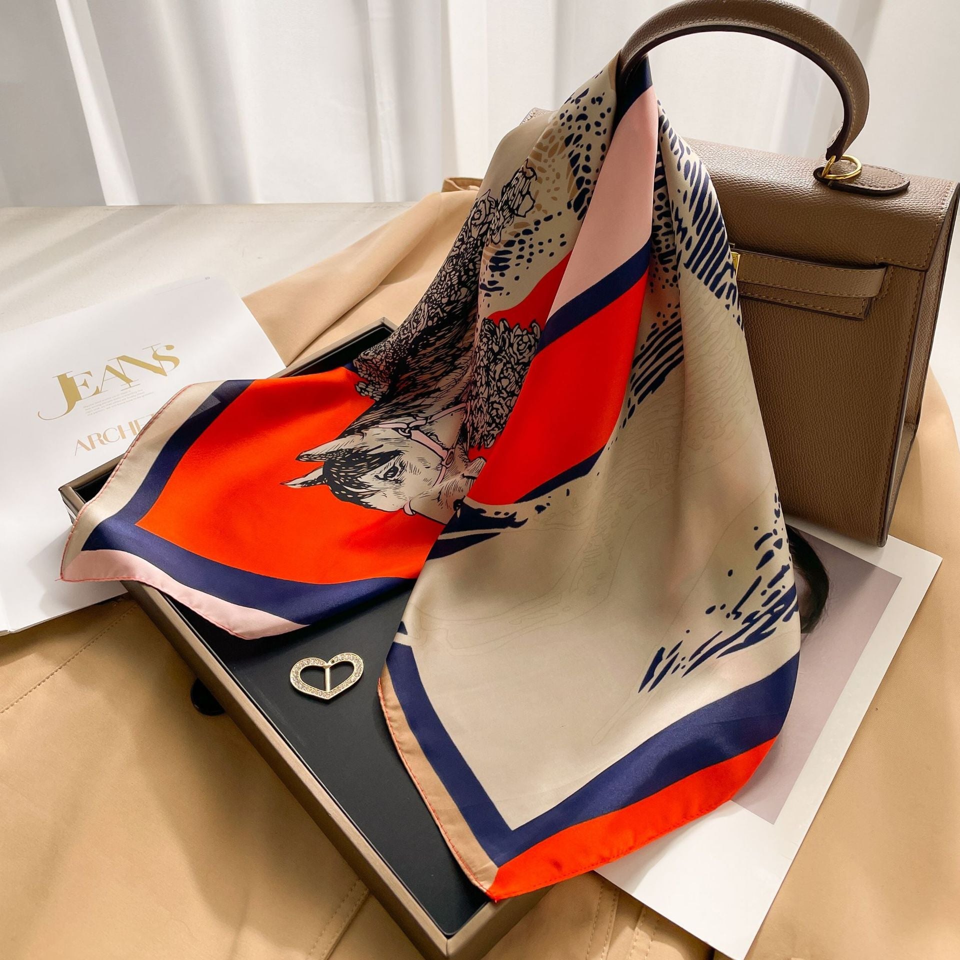 New 70 Korean Style Small Square Towel Silk Scarf For Women