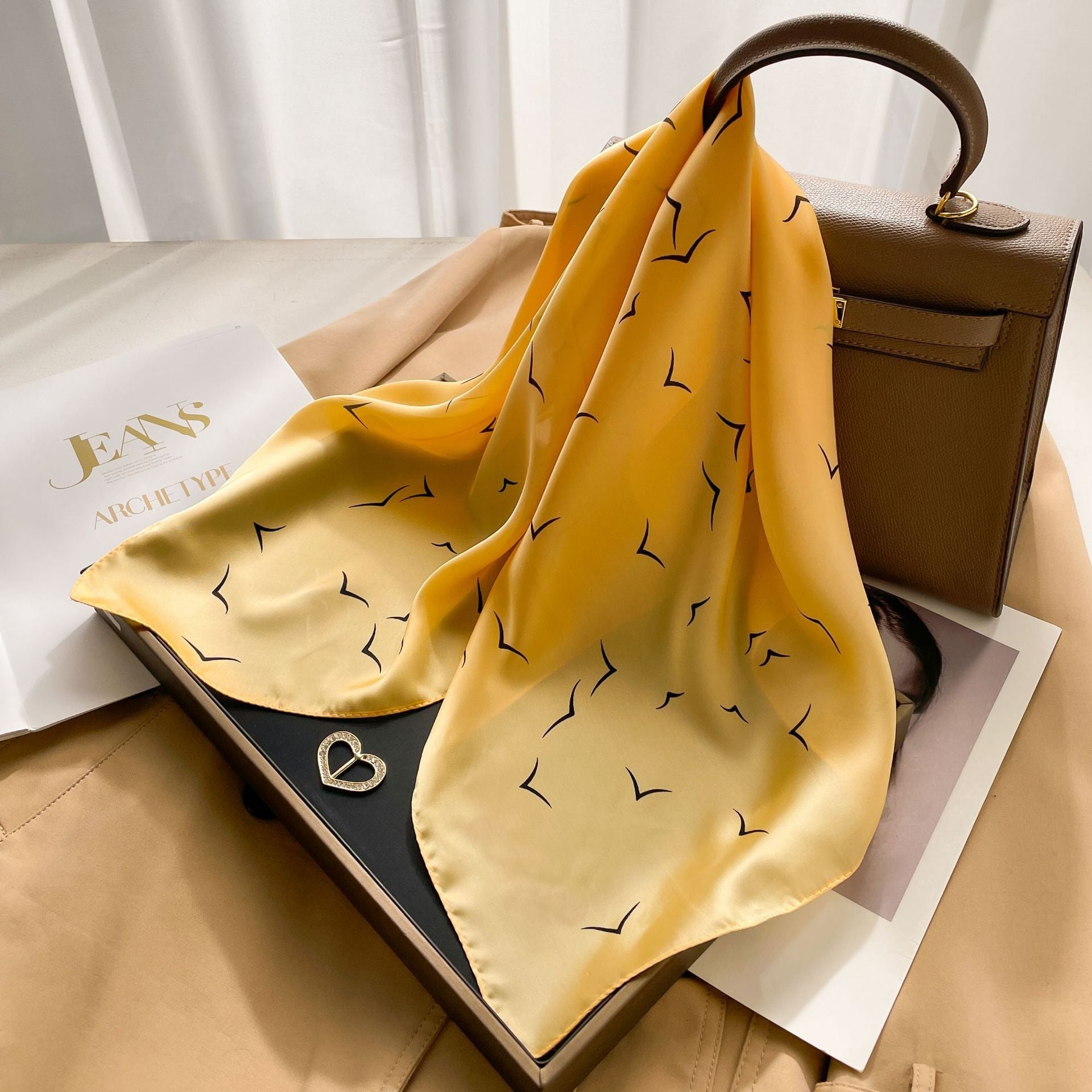 New 70 Korean Style Small Square Towel Silk Scarf For Women