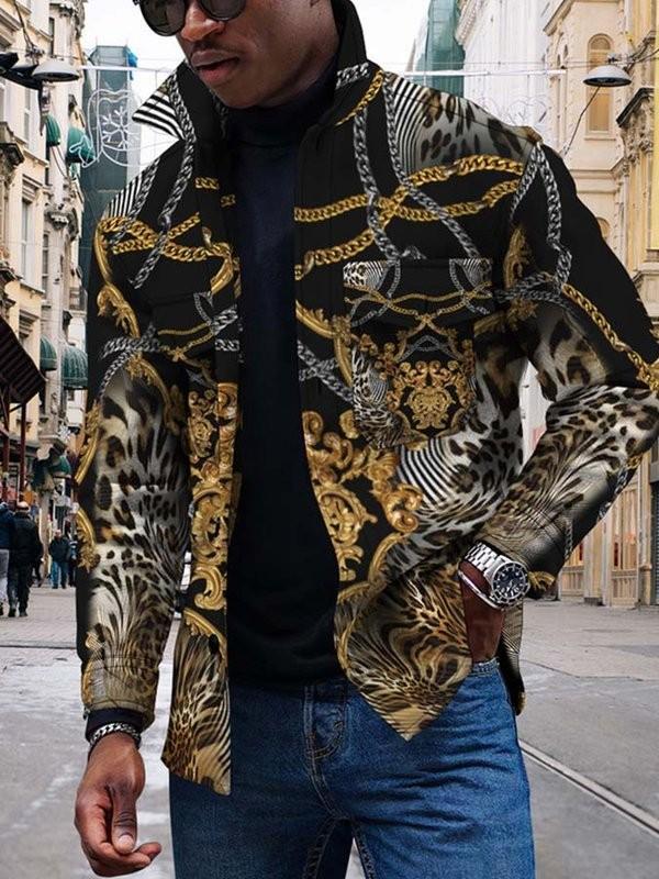 New Colorful Gradual Change 3D Button Cardigan Digital Print Coat - 10 Style / S