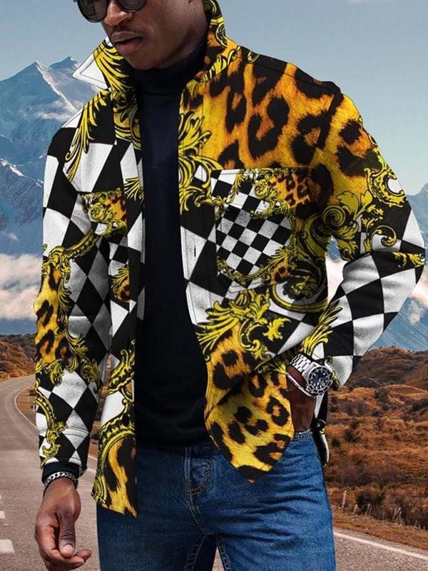 New Colorful Gradual Change 3D Button Cardigan Digital Print Coat - 11 Style / S