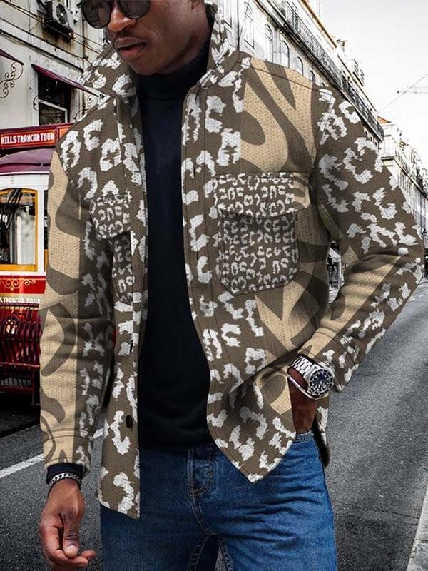 New Colorful Gradual Change 3D Button Cardigan Digital Print Coat - 4 Style / S