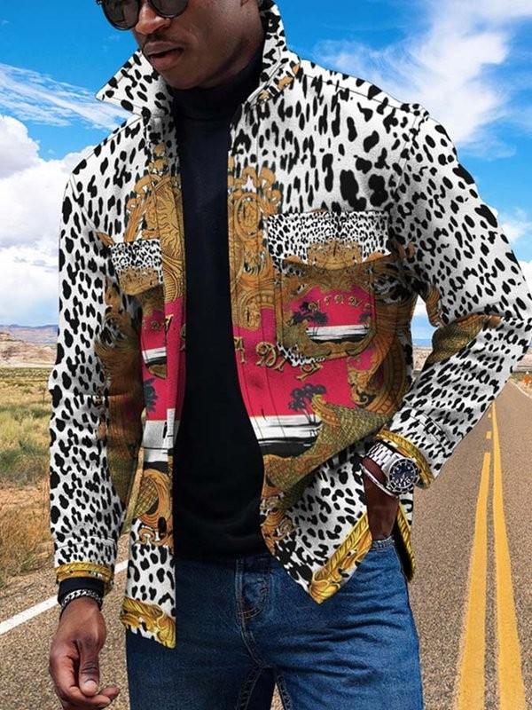 New Colorful Gradual Change 3D Button Cardigan Digital Print Coat - 6 Style / S