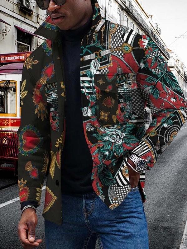 New Colorful Gradual Change 3D Button Cardigan Digital Print Coat - 8 Style / S