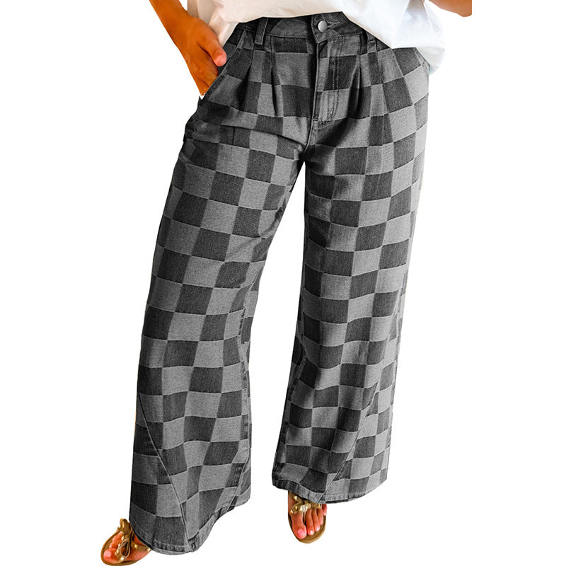 New Loose High Waist Wide-leg Casual Pants Women - LC7875123P2011 Gray / 4