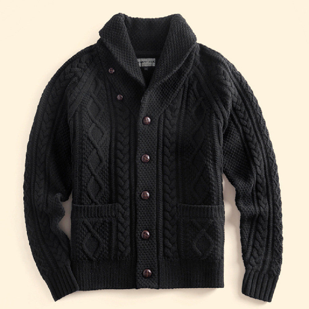 New Retro Loose Sweater For Men - Black / M