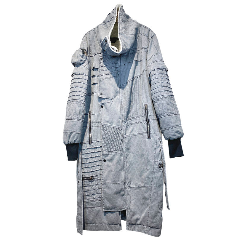 Not Called Old Lamb Wool Long Coat Jacket Men - Grey / S