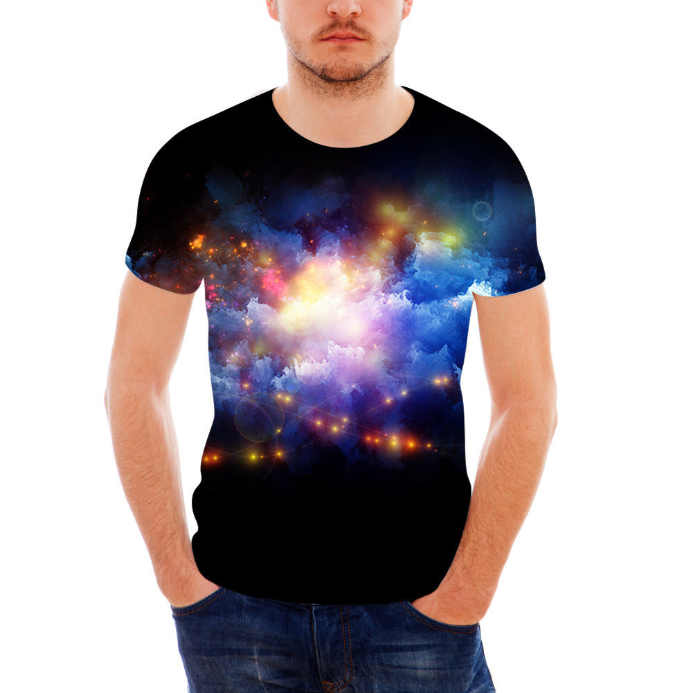 Men’s Sports Fitness Leisure T-shirt Short-sleeved Men’s Slim Shirt