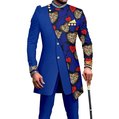 One Piece Dropshipping African Men’s Slim L Two-piece Suit - 647color / S