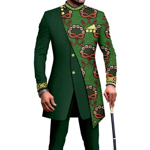 One Piece Dropshipping African Men’s Slim L Two-piece Suit - 667color / S