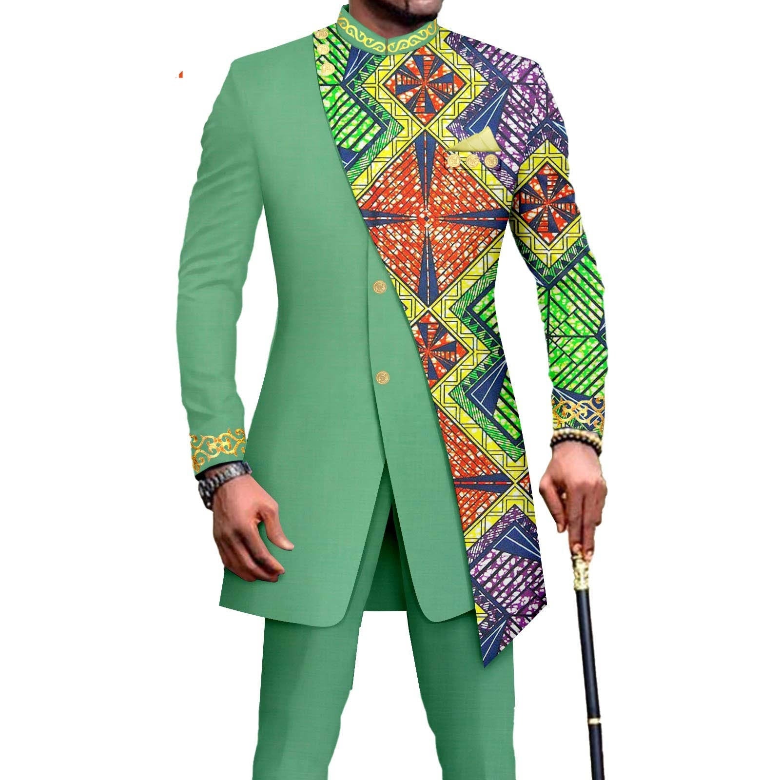 One Piece Dropshipping African Men’s Slim L Two-piece Suit - 698color / S