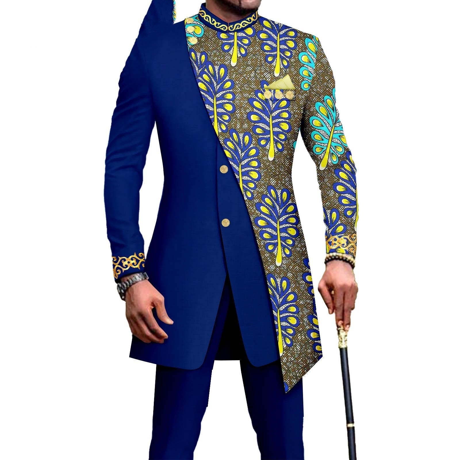 One Piece Dropshipping African Men’s Slim L Two-piece Suit - 712color / S